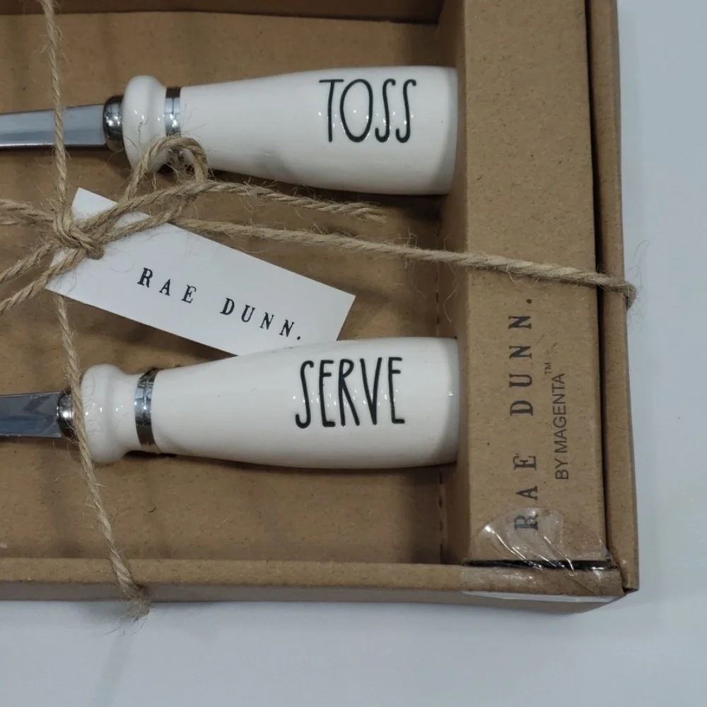 Rae Dunn Serve, Toss Serving Utensils